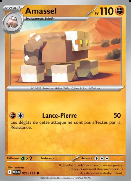 Amassel, carte Pokémon MEG 083 — extension Méga-Évolution