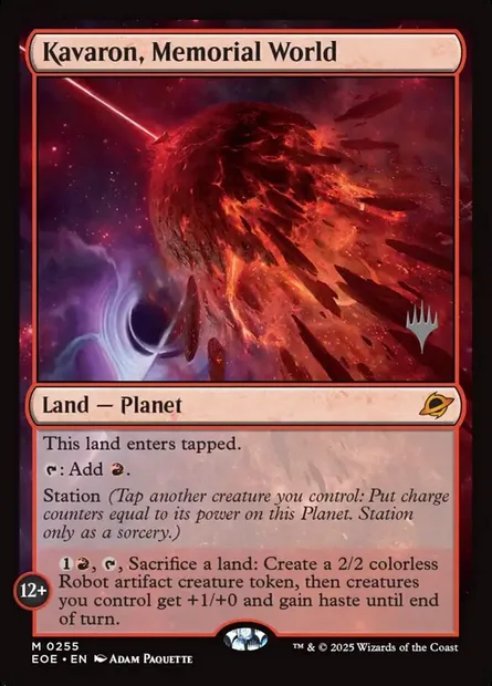 Kavaron, Memorial World, Magic card PEOE 255p — Edge of Eternities Promos set