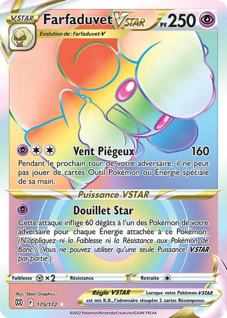 Farfaduvet VSTAR, carte Pokémon BRS 175 — extension Stars Étincelantes