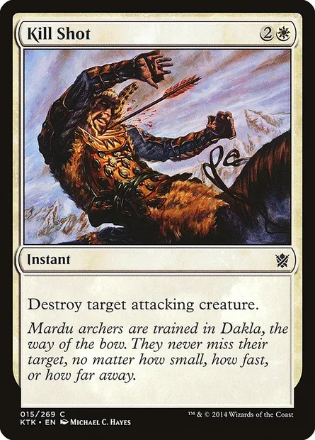 Kill Shot, Magic card KTK 15 — Khans of Tarkir set