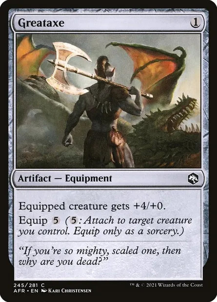 Greataxe, Magic card AFR 245 — Adventures in the Forgotten Realms set