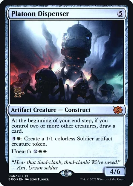 Platoon Dispenser, Magic card PBRO 36s — The Brothers' War Promos set