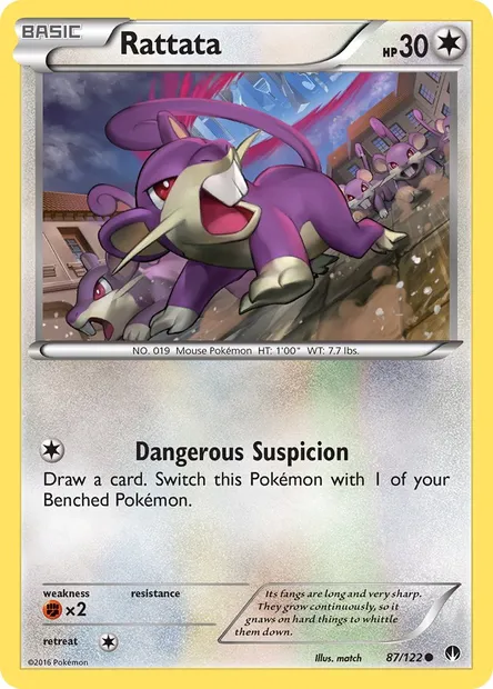 Rattata, Pokémon card BKP 87 — BREAKpoint set