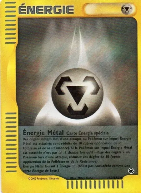 Énergie Métal, carte Pokémon EX 159 — extension Expedition