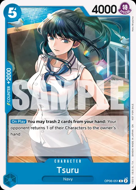 Tsuru, One Piece card OP06-051 — WINGS OF THE CAPTAIN set