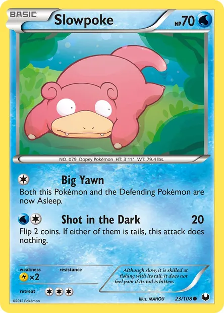 Slowpoke, Pokémon card DEX 23 — Dark Explorers set
