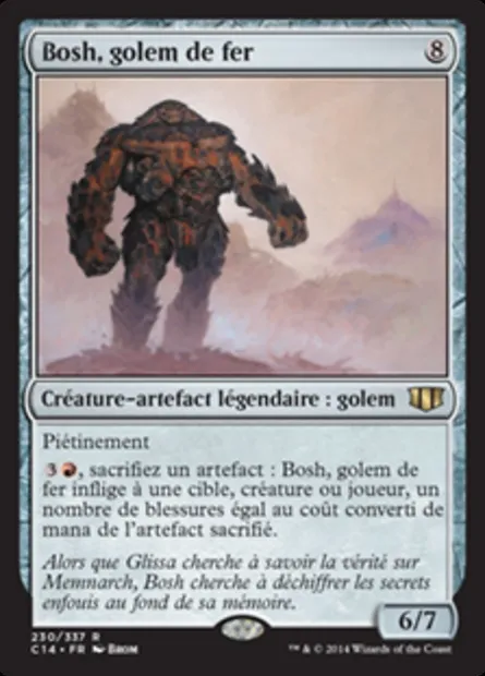 Bosh, golem de fer, carte Magic C14 230 — extension Commander 2014