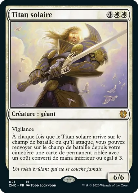 Titan solaire, carte Magic ZNC 21 — extension Zendikar Rising Commander