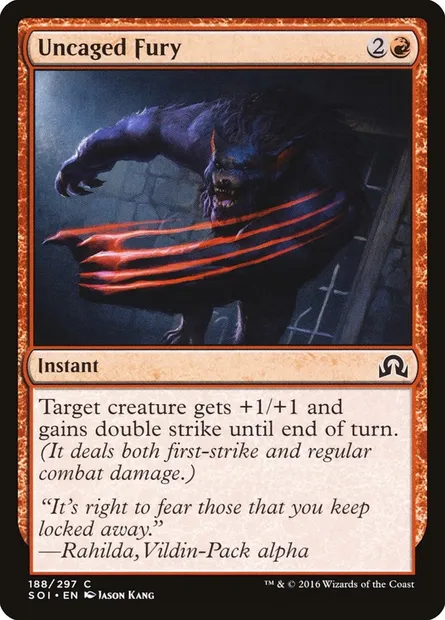 Uncaged Fury, Magic card SOI 188 — Shadows over Innistrad set