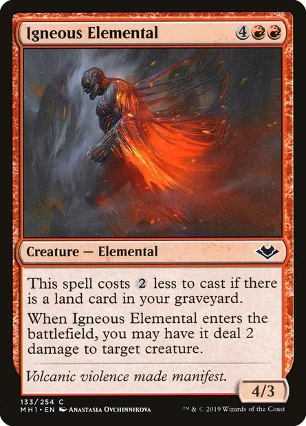 Igneous Elemental, Magic card MH1 133 — Modern Horizons set