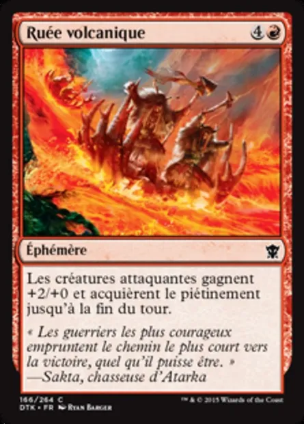 Ruée volcanique, carte Magic DTK 166 — extension Les Dragons de Tarkir