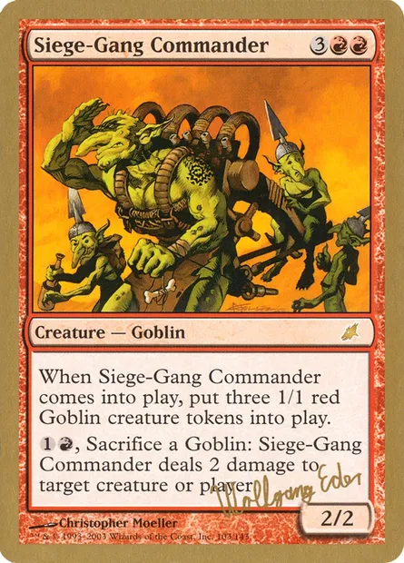 Siege-Gang Commander, Magic card WC03 we103 — World Championship Decks 2003 set
