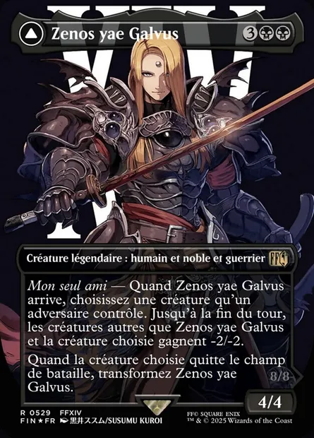 Zenos yae Galvus // Shinryu, Transcendent Rival, carte Magic FIN 529 — extension Final Fantasy