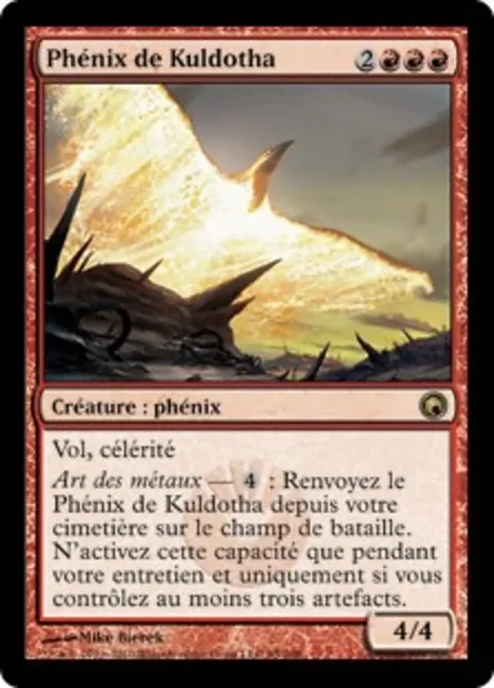 Phénix de Kuldotha, carte Magic SOM 95 — extension Cicatrices de Mirrodin