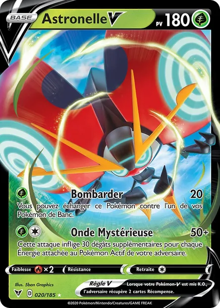 Astronelle V, carte Pokémon VIV 20 — extension Voltage Éclatant