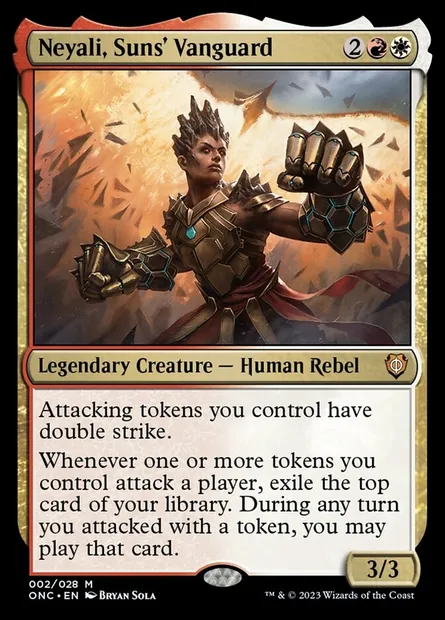 Neyali, Suns' Vanguard, Magic card ONC 2 — Phyrexia: All Will Be One Commander set