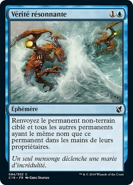 Vérité résonnante, carte Magic C19 84 — extension Commander 2019