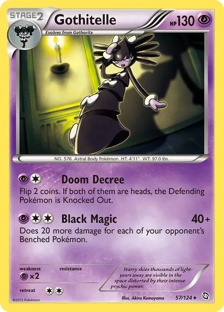 Gothitelle, Pokémon card DRX 57 — Dragons Exalted set