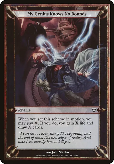 My Genius Knows No Bounds, Magic card OARC 28★ — Archenemy Schemes set