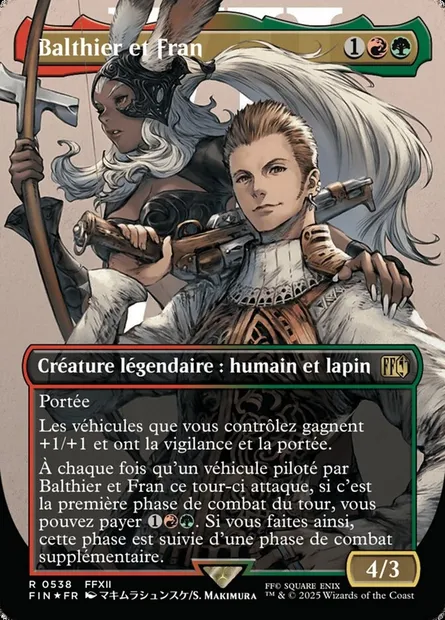 Balthier et Fran, carte Magic FIN 538 — extension Final Fantasy