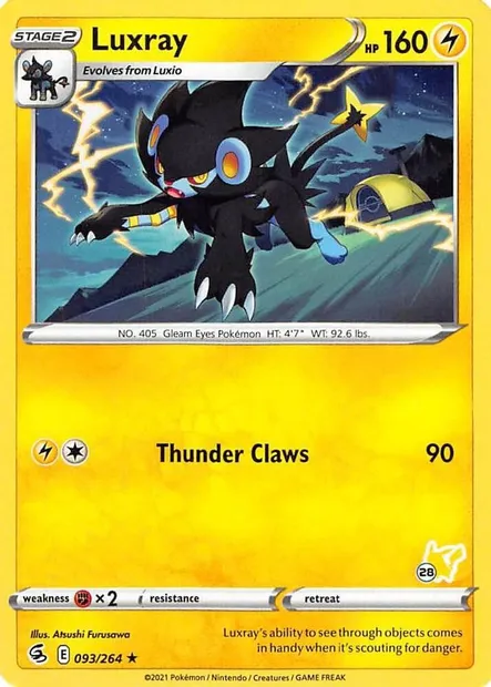 Luxray, carte Pokémon BA22 093-28 — extension Battle Academy 2022