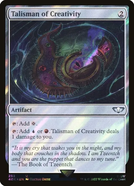Talisman de créativité, carte Magic 40K 253★ — extension Warhammer 40,000 Commander