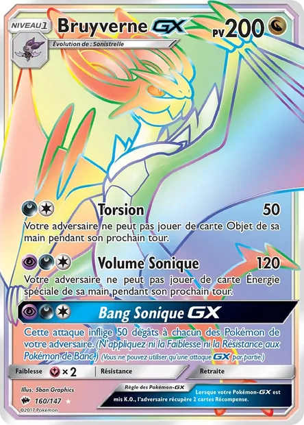 Bruyverne GX, carte Pokémon BUS 160 — extension Ombres Ardentes