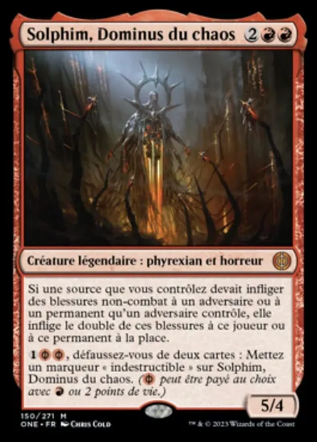 Solphim, Dominus du chaos, carte Magic ONE 150 — extension Tous Phyrexians