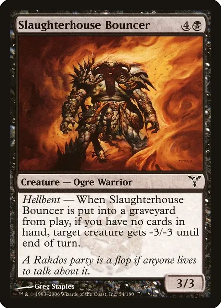 Slaughterhouse Bouncer, Magic card DIS 54 — Dissension set