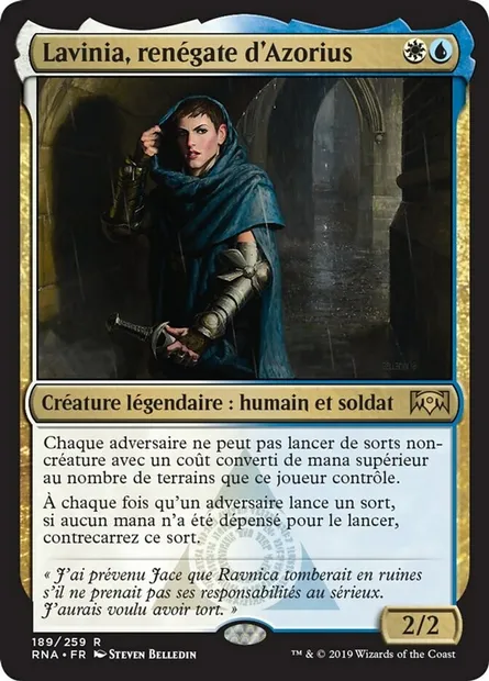 Lavinia, renégate d'Azorius, carte Magic RNA 189 — extension L'allégeance de Ravnica