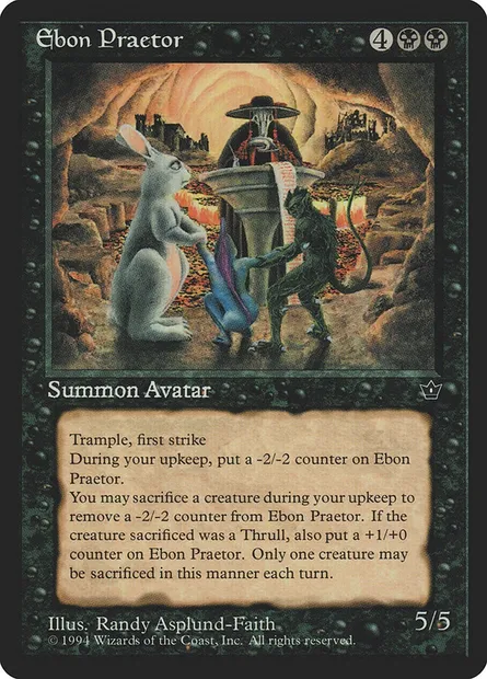 Ebon Praetor, carte Magic FEM 37 — extension Fallen Empires