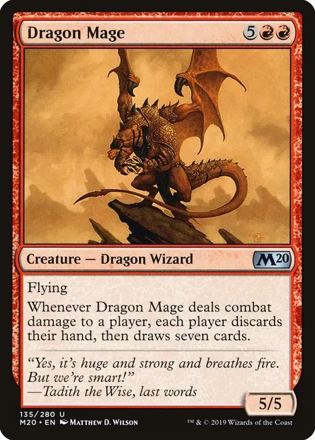 Dragon Mage, Magic card M20 135 — Core Set 2020 set