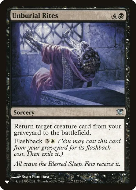 Unburial Rites, Magic card PLST ISD-122 — The List set