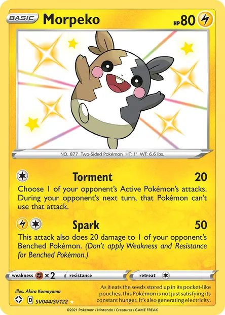 Morpeko, Pokémon card SHF SV044 — Shining Fates set