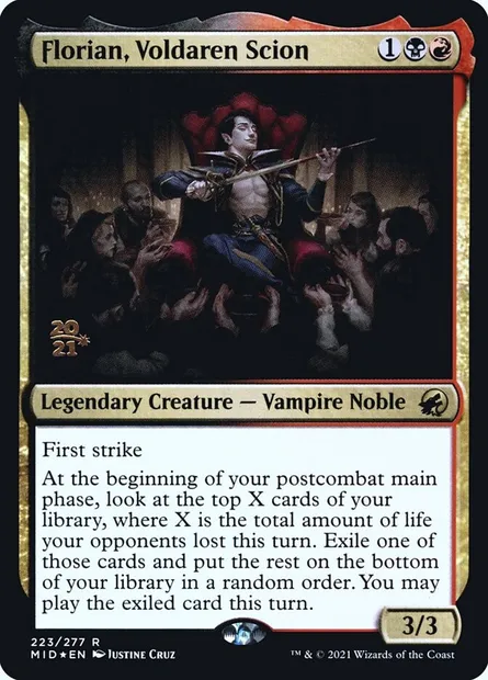 Florian, scion Voldaren, carte Magic PMID 223s — extension Innistrad: Midnight Hunt Promos