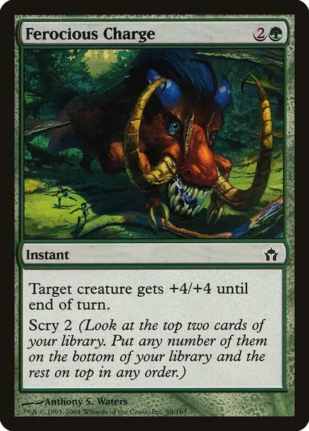 Ferocious Charge, Magic card 5DN 88 — Fifth Dawn set