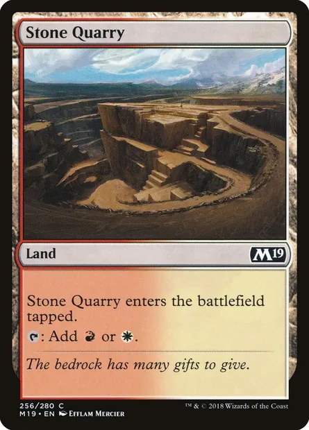 Stone Quarry, Magic card M19 256 — Core Set 2019 set