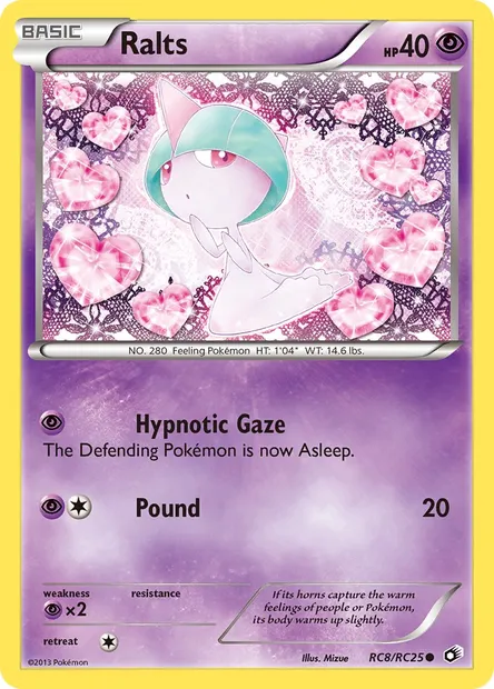 Ralts, Pokémon card LTR RC8 — Legendary Treasures set