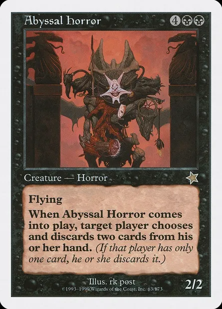 Abyssal Horror, Magic card S99 63 — Starter 1999 set