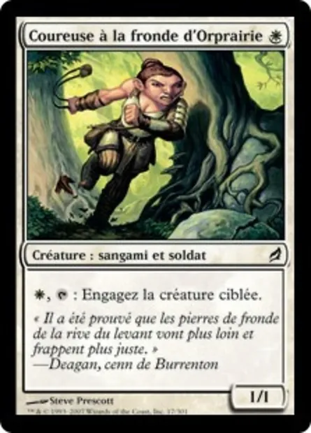 Coureuse à la fronde d'Orprairie, carte Magic LRW 17 — extension Lorwyn
