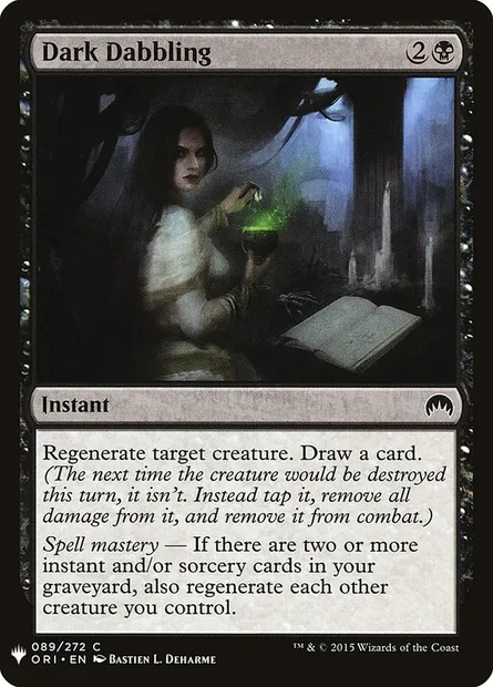 Dark Dabbling, Magic card PLST ORI-89 — The List set