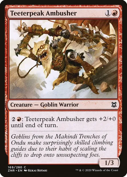 Teeterpeak Ambusher, Magic card ZNR 169 — Zendikar Rising set
