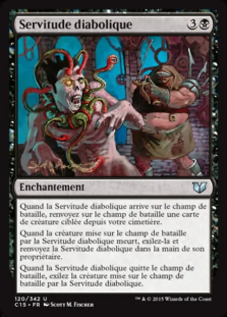 Servitude diabolique, carte Magic C15 120 — extension Commander 2015