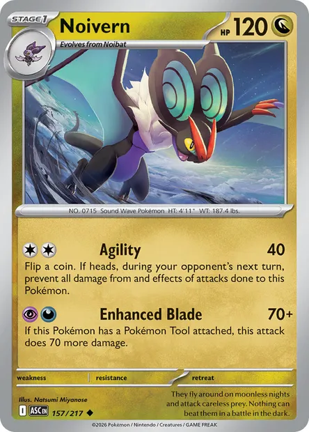Noivern, Pokémon card ASC 157 — Ascended Heroes set