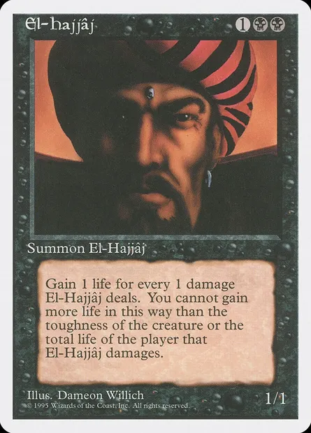 El-hajjâj, carte Magic 4ED 134 — extension Quatrième Edition