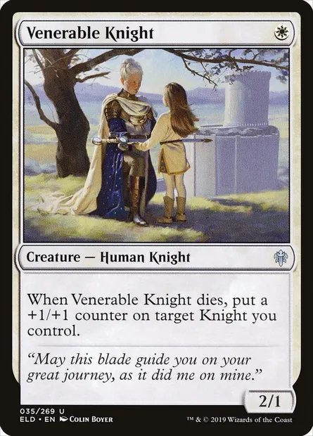 Venerable Knight, Magic card ELD 35 — Throne of Eldraine set