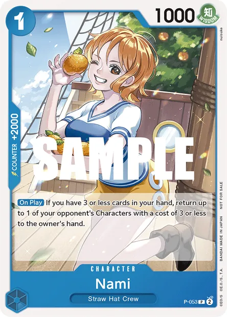 Nami, One Piece card P-053 — Promotion card set