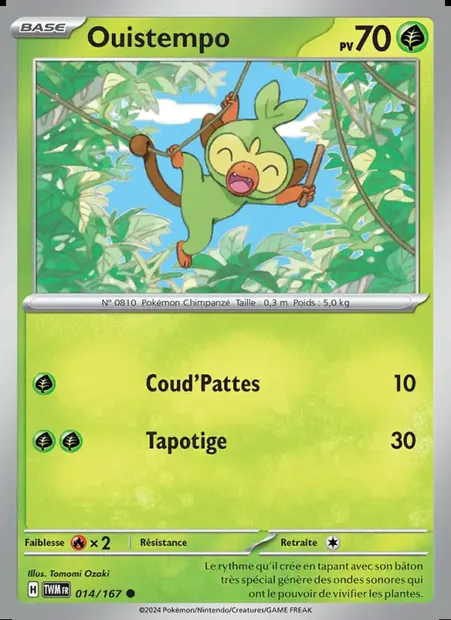 Ouistempo, carte Pokémon TWM 014 — extension Mascarade Crépusculaire