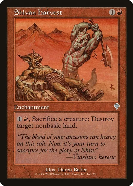 Shivan Harvest, Magic card INV 167 — Invasion set