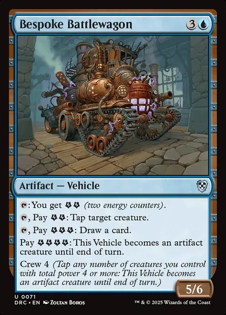 Bespoke Battlewagon, Magic card DRC 71 — Aetherdrift Commander set